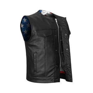 Nuevo Chaleco de Cuero de Alta Calidad para Hombre, Diseño Personalizado, Color Personalizado, Chaleco de Cuero de Primera Calidad Antiarrugas para Invierno - Product Image 2