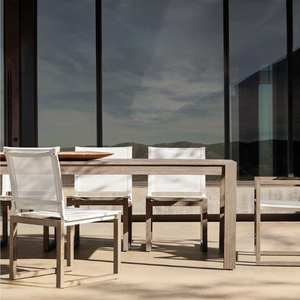 Table rectangulaire en teck au style moderne et épuré, idéale pour l'extérieur et durable - Product Image 6