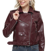 Blouson Bomber en Daim pour Femme, Style Moto Vintage, Court, Zippé, Manches Longues, Respirant, Col Mandarin, Manches Amovibles, Vêtement d'extérieur