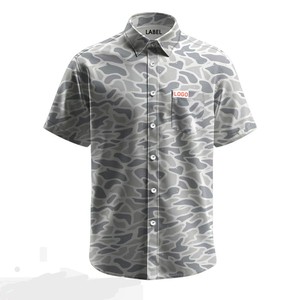 เสื้อโปโลผู้ชายผ้าโพลีเอสเตอร์กันยับ ระบายอากาศได้ดี น้ำหนัก 160 กรัม แขนสั้น ติดกระดุม เหมาะสำหรับตกปลา รับผลิตแบบ OEM ODM - Product Image 2