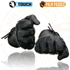 Guantes de Motociclista de Cuero Negro Resistentes con Nudillos Reforzados, Diseño Táctico, Proveedor Mayorista - Product Image 6