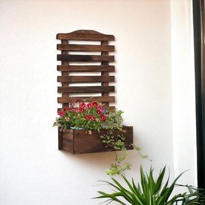 Support mural en bois pour plantes suspendues, étagère à plantes en forme d'échelle, décoration de balcon pour jardin vertical extérieur, fabriqué au Vietnam - Product Image 2
