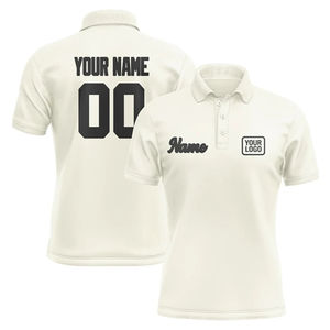 Polos Beige Personalizados DIY con Nombre, Nombre del Equipo, Logotipo y Número, Uniformes de Equipo, Camisetas Holgadas para Dardos, Bolos, Billar y Golf - Product Image 3