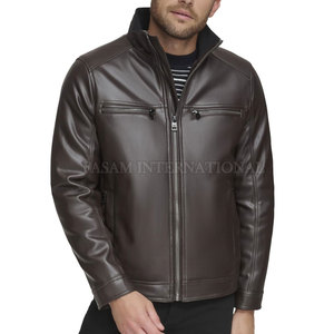 Veste en cuir d'hiver de haute qualité à bas prix, veste en cuir camouflage pour homme, veste en cuir légère pour homme - Product Image 4
