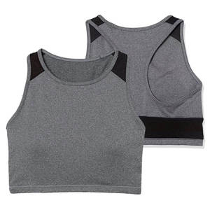 Soutien-gorge de sport sans couture respirant grande taille pour femme avec logo frontal, élégant, maintien élevé, séchage rapide, léger, coussinets amovibles - Product Image 2