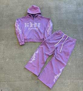 Survêtement zippé surdimensionné pour homme, qualité supérieure, personnalisable OEM, 100% coton (fleece), 65% coton, 35% polyester, 280 à 300 GSM - Product Image 1