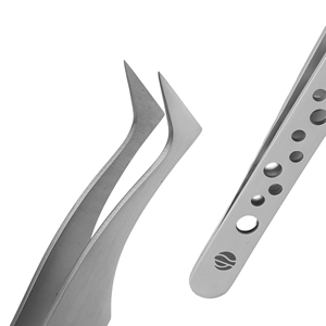 Pinzas para Pestañas con Agarre Circular, Herramientas para Pestañas de Acero Inoxidable Antimagnéticas, Duraderas, Personalización Disponible, Stahlmann Pro Punta Fina - Product Image 3