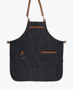 New Design Heavy Duty Thick <b>Canvas</b> Anti Dirty Custom Cross <b>Back</b> Barber Apron Two Tone <b>Canvas</b> Aprons with Multifunction Pockets - Product Image 3