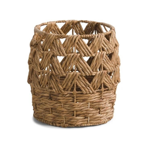 Cesta de Almacenamiento Moderna Tejida a Mano de Jacinto de Agua Natural, Decoración Ecológica para el Hogar, Ideal para Organizar la Sala de Estar - Product Image 1