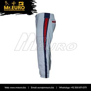 Custom Unisex 100% Polyester Baseball Pants Breathable Sublimated Print Solid Color Zipper Fly Pockets Anti-Bacterial Slim Fit - Product Image 4