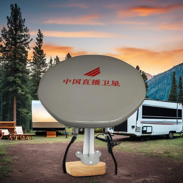 Ultra Slim 26cm Flat Ku Band Satellite Antenna High Gain Portable Design for Home TV Outdoor RV Use