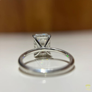 Premium Radiant Cut Moissanite Diamond <b>Ring</b> 925 Sterling <b>Silver</b> High Sparkle <b>Solitaire</b> <b>Ring</b> - Product Image 6