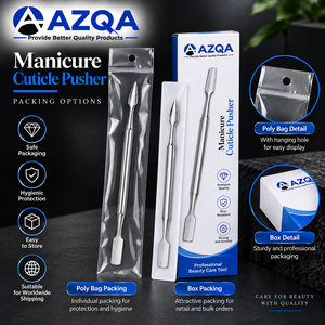 Professional Stainless Steel Double Ended Manicure Cuticle Pusher And Nail <b>Cleaner</b> For Salon And Home Nail Care - Product Image 6