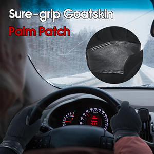 Guantes de piel de oveja para hombre, informales, para ciclismo al aire libre, protección cálida para pantalla táctil, protección UV400, ligeros, resistentes al desgaste deportivo - Product Image 2