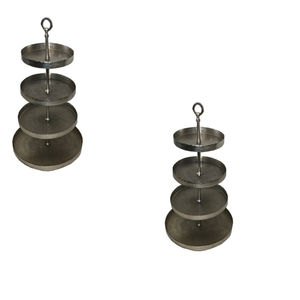 Escaparate de postres de boda de diseño moderno, elevador de pasteles de cuatro niveles, herramientas de pastel atemporales de proveedor indio - Product Image 3