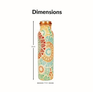 Bohemian Pattern Portable Water Bottle <b>Plastic</b> Outdoor Travel <b>Cup</b> Straight Design Transparent Direct <b>Drinking</b> Hiking Use - Product Image 3