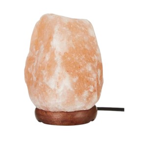 Lampe en sel de l'Himalaya sculptée en matériau organique, forme géométrique au toucher réel, haute, 8-11 lbs, cadeau de mariage et de fêtes - Sian Enterprises - Product Image 6