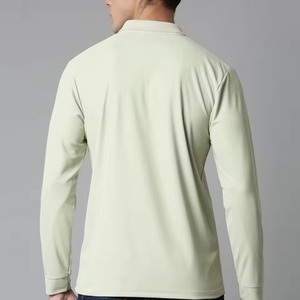 Camisetas deportivas de manga larga de material duradero para tenis y golf, polo que absorbe el sudor y antiencogimiento, camisetas tipo polo para hombre. - Product Image 2