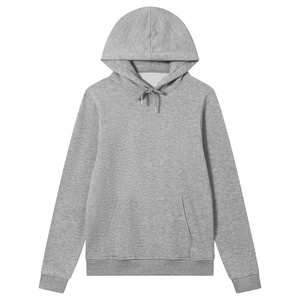 กางเกงวอร์มผ้าฝ้ายหนาสองชั้นผ้าฟลีซสีดำเรียบๆไม่มีเชือกกางเกงและชุดเสื้อมีฮู้ด - Product Image 1