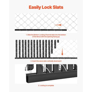 Doghe per Recinzione a Catena in HDPE ad Alta Densità a Doppia Parete con Blocco Verticale sul Fondo per la Privacy, Ideali per Giardini - Product Image 6