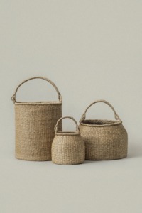 <b>Tall</b> Seagrass Bucket Basket Handmade <b>Storage</b> Basket Wholesale eco-friendly Made in Viet Nam - Product Image 4