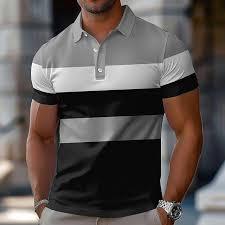 Premium Men's Color-Blocked Tonal Polo | High-Density Cut-and-Sew Pique Shirt | Executive Smart-Casual Taped Seam Top - Product Image 4