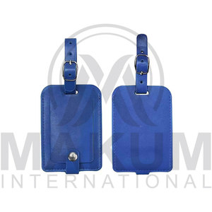 Etiqueta de equipaje de cuero genuino de alta calidad, cuero suave de lujo con logotipo personalizado - Product Image 2