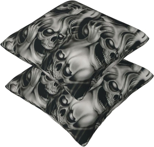Housse de coussin en satin imprimé, design tendance, luxueuse, lavable, avec fermeture éclair, pour salon, par Standard International - Product Image 5