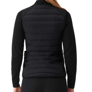 Chaleco Acolchado de Invierno para Mujer, Talla Grande, Corto, Cortavientos, con Mangas en Contraste, Acolchado, Liso, Teñido, Moda Femenina - Product Image 4