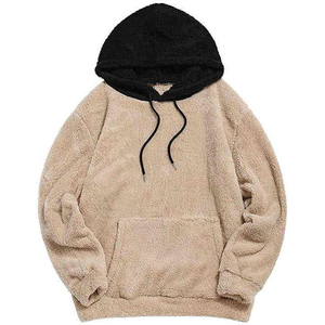 Sweat à capuche surdimensionné pour homme en tissu polaire d'hiver de haute qualité, 100% coton, respirant, avec poche - Product Image 2