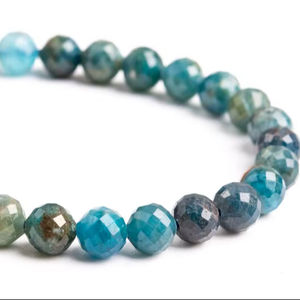 Perles d'apatite bleue de 6 mm, qualité supérieure, pierres précieuses naturelles, facettées, rondes, en vrac, options de lots en gros - Product Image 4