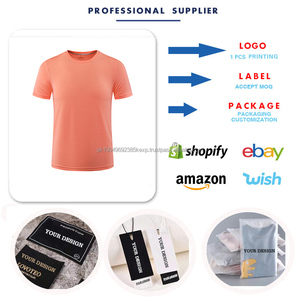 Venta al por mayor 86% poliéster 14% Spandex cómodo transpirable personalizable hombres deportes camiseta - Product Image 6