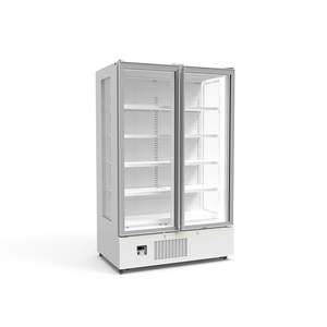 Réfrigérateur commercial vertical pour boissons, porte vitrée, grande capacité, finition noire - Product Image 4