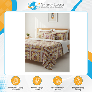 Indian Manufacturer of Top Class Quality High Rich Category 4 Pcs Polyester Printed Bedsheet Set Available in Bulk Quantity - Product Image 4