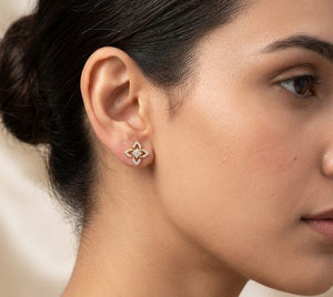 Pendientes de Aro de Oro con Diamantes Reales - Corte Redondo Brillante, Joyería Elegante para Uso Diario, Aros Colgantes - Product Image 2