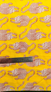 Tissu en coton tricoté écologique imprimé main indien motif tigre, léger et doux, pour robes féminines, vente en gros - Product Image 4