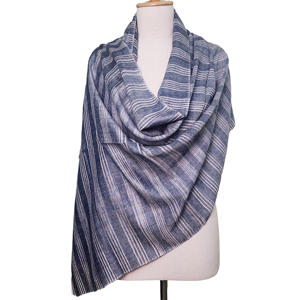 Beautiful Striped Pattern Kashmiri Designs Winter <b>Scarf</b> <b>Grey</b> 100% Wool Shawl <b>Mens</b> trending Handmade Traditional Long plain <b>scarf</b> - Product Image 3