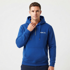 Sweat-shirt à capuche pour hommes, vente en gros, haute qualité, taille standard, 100% coton épais, écologique, respirant, doublé, demi-zip - Product Image 1