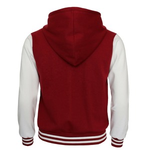 Men's Blue Varsity <b>Jacket</b> With <b>White</b> Sleeves Regular Fit Solid Color Button Closure Preppy Style Autumn Wear - Product Image 2