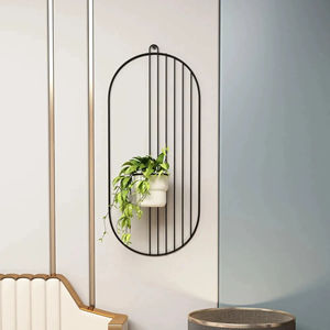 Elegante Marco de Metal Negro para Macetas con Maceta Incluida, Perfecto para Plantas de Interior, Decoración del Hogar, Dormitorio y Sala de Estar - Product Image 1