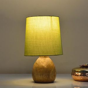 Handcrafted Wooden <b>Table</b> Lamp <b>Rustic</b> <b>Bedside</b> Floor Lamp Wooden Base <b>Bedside</b> Light for Bedroom Home Decor - Product Image 3