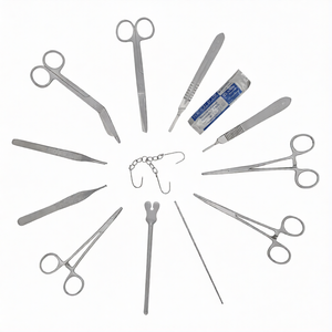 18 Pcs Minor Surgery Set Steel Surgical Instruments Kit Manual FREE Carrying Case Reusable Autoclavable By <b>Blush</b> Surgical - Product Image 4