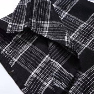Chemise en flanelle à carreaux pour homme, 100% coton, respirante, confortable, manches longues, décontractée, pour la randonnée, le camping, le travail, les vêtements de tous les jours - Product Image 6