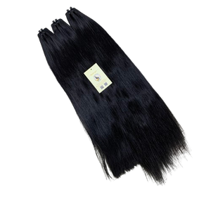 Extensiones de Cabello Humano Vietnamita Virgen de Primera Calidad, Color Negro Natural, Doble Trama, Cosidas a Máquina - Product Image 1