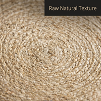 Jute Lurex Bohemian Design 38cm Diameter Non-Slip Handmade Eco-Friendly Dining Table Mat Home Hotel Use Bulk Supply Export