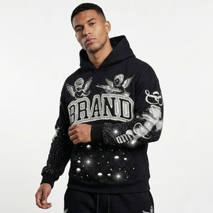 Sudadera con Serigrafía Personalizada y Pedrería, Sudadera de Alta Calidad con Pedrería para Ropa Urbana Unisex - Product Image 5