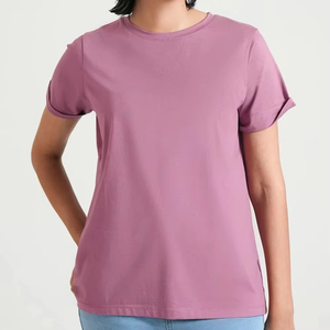 T-shirt en coton 100 % pour femme, imprimé graphique, logo personnalisé, coupe oversize, décontracté et tendance, vente en gros - Product Image 1