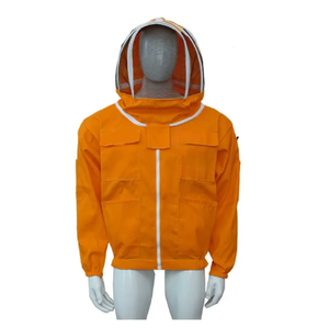 Veste de protection apicole avec voile détachable, respirante, en polyester et coton, coupe ample, blanche, coutures surjetées, VÊTEMENTS ÉQUIPEMENT EN CUIR - Product Image 3