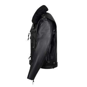 Luxury Style Coated <b>Sheep</b> <b>Skin</b> <b>Jacket</b> Soft Durable Fabric Zipper Closure Men's Custom Branding Breathable Outdoor Windproof - Product Image 3