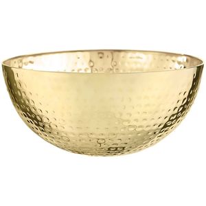 Fournisseur en gros de grand saladier décoratif luxueux en acier inoxydable martelé avec revêtement en émail doré, élégant pour les fêtes - Product Image 6